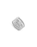 Masai Three-Row 18K White Gold Ring with Diamonds