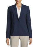 Darcy One-Button Stretch-Wool Jacket 