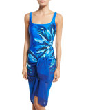 Lanai Printed Half Pareo, Multi/Blue