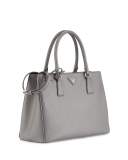 Saffiano Small Double-Handle Tote Bag, Gray (Marmo)