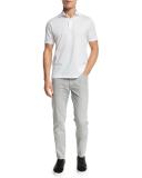 Melange Five-Pocket Jeans, Silver Gray