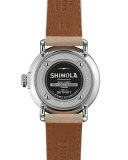 Runwell Rose Golden Coin Edge Watch with Leather Strap, 38mm