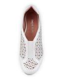 Parus Laser-Cut Demi-Wedge Sneaker, White