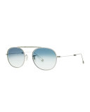 Van Buren M 49 Aviator Sunglasses, Silver