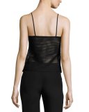 Ottoman Jersey Tank Top, Black