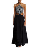 Starbasket Printed Cutout Dress