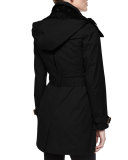 Hooded Canvas Trench Coat
