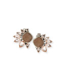 Doublet & Pale Quartz Clip-On Earrings, Champagne