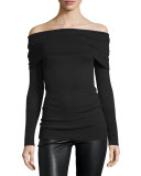 Cashmere Off-the-Shoulder Sweater