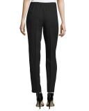 Narrow-Leg Ankle Pants, Black
