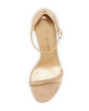 Nudistsong Suede Ankle-Wrap Sandal, Sand