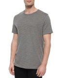 Basic Crewneck Short-Sleeve Tee, Charcoal