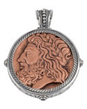 Men's Sterling Silver & Copper Zeus Pendant w/Spinel Insets