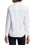 Alex Button Front Blouse, White  