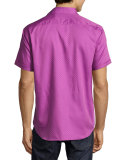 Vertigo Short-Sleeve Sport Shirt, Purple