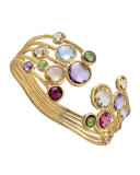 Jaipur Five-Row Mixed Stone Bangle Bracelet