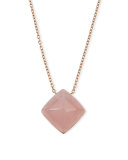 Pyramid Pendant Necklace, Rose Golden