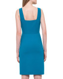 Sleeveless Square-Neck Sheath Dress,  Whirlaway