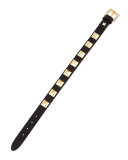 Small Rockstud Leather Bracelet