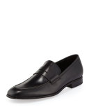 Rocco Leather Penny Loafer, Black