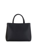 2Jours Petite Studded Leather Tote Bag, Black