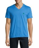Lindon Cotton V-Neck T-Shirt, Slate