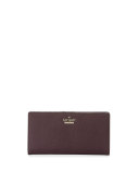 cameron street stacy leather wallet, mahogany