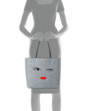 post drive wink hallie tote bag, gray