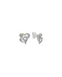 Beloved Sterling Silver/18k Heart Earrings