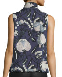 You Only Live Twice Sleeveless Silk Blouse, Solitaire