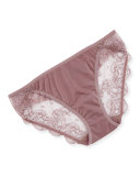 Disclosure Mesh-Back Bikini Briefs, Rose Quartz