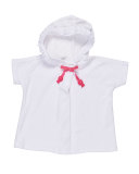 Hooded Terry Swim Coverup, White, Size 2T-4T