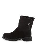 Honey Shearling Ankle Boot, Black