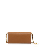 Saffiano Leather Wallet-on-Chain, Brown (Cannella)