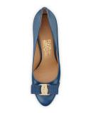 Pimpa C Leather Bow Pump, Pacific