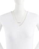 18k White Gold Diamond XOXO Necklace