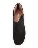 Jervin Flat Nubuck Ankle Boot, Black