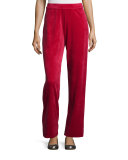 Velour Full-Length Jog Pants, Plus Size 