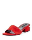 Lou Cult Suede Slide Sandal, Red