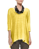 Linen V-Neck Boxy Tunic