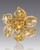Large Flower Scroll Pin