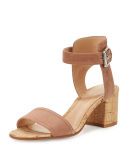 Rikki Low Suede 60mm Chunky-Heel Sandal