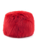 Faux-Fur Russian Hat, Red