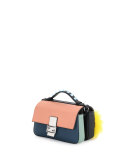 Baguette Micro Double-Sided Monster Crossbody Bag, Black/Yellow