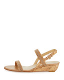 Inchains Cork Demi-Wedge Sandal, Natural 