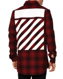 Tartan-Plaid Long-Sleeve Shirt W/Signature Stripes, Red/Black