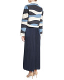 Sophie Ruffle-Trim Overlap Jumpsuit, Deep Navy