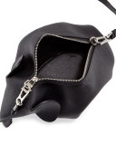 Leather Elephant Mini Bag, Black