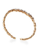 Champagne Baguette Diamond Bangle in 18K Rose Gold