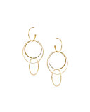 Bond Medium 14K Interlocking Flat Hoop Earrings